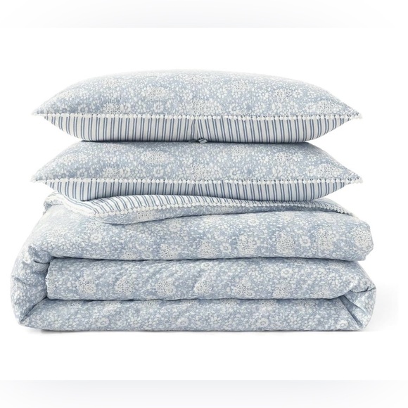 Peri Home Ikat Eyelet Duvet Set Queen - Picture 5 of 10